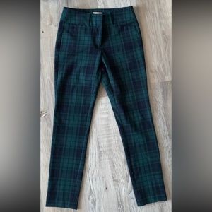 Loft Outlet blue and green plaid pants 00P